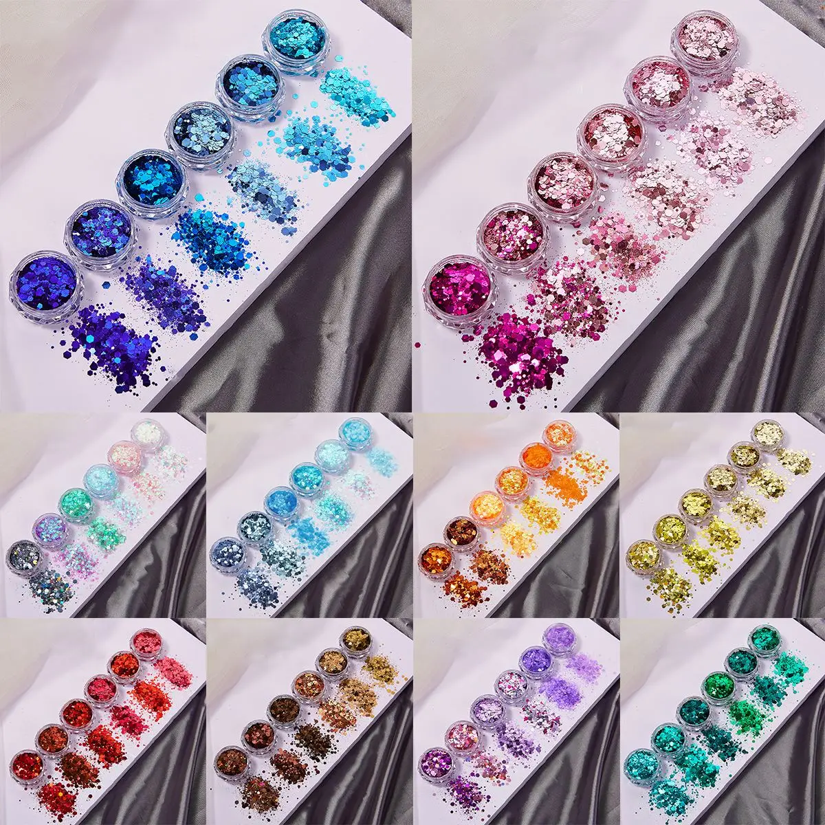 Resin Glitter Pack - Juego de 6 colores de lentejuelas