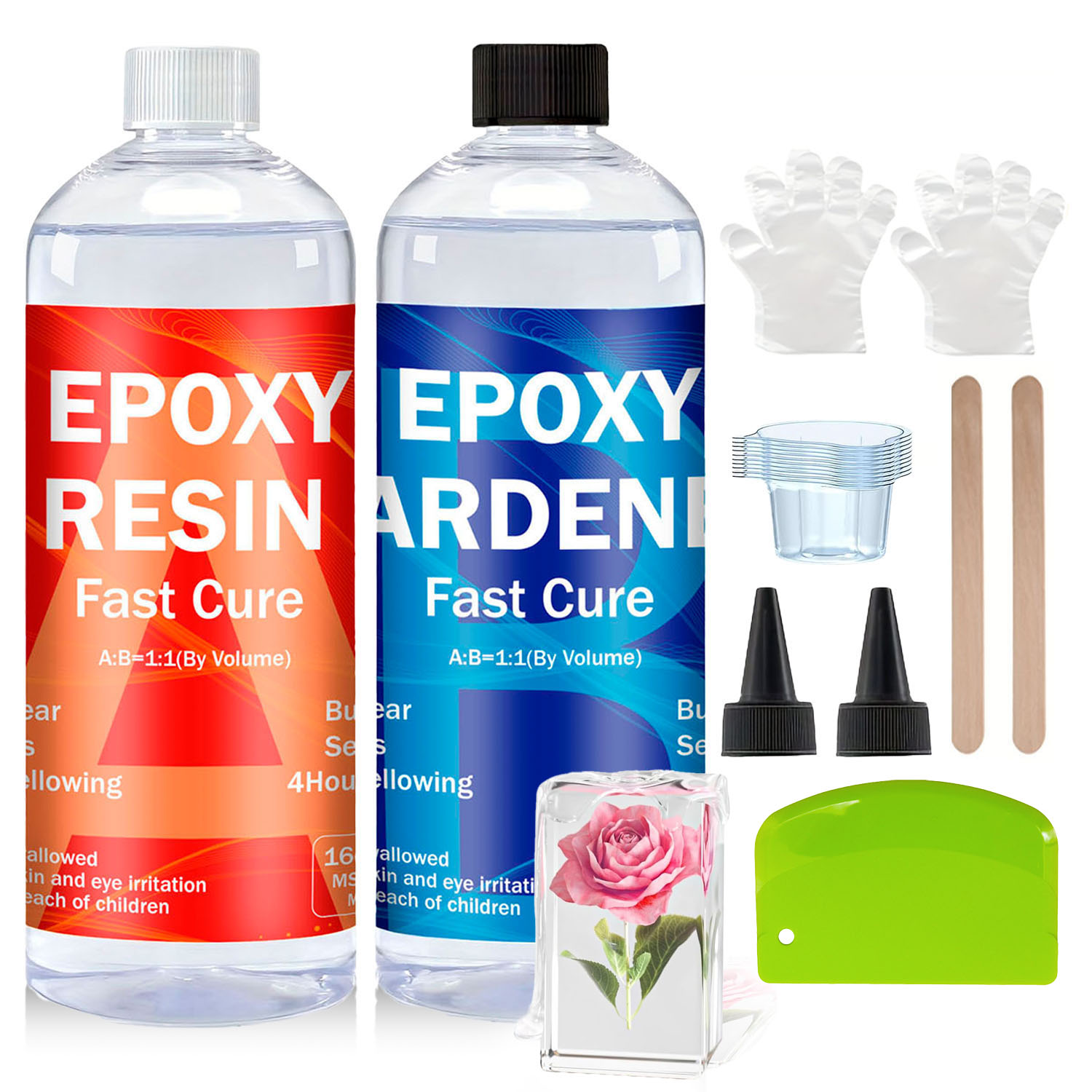 Resin Jewelry Kit - Kit de Resina Epoxi Transparente 8oz/16oz/32oz