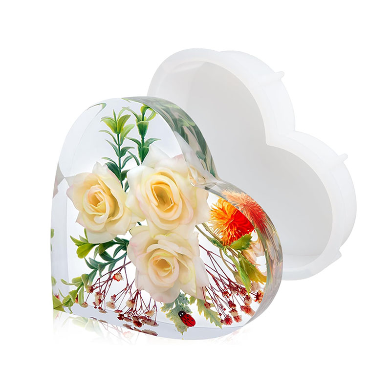 Flower Preservation Resin - Molde de resina Epoxy de corazón