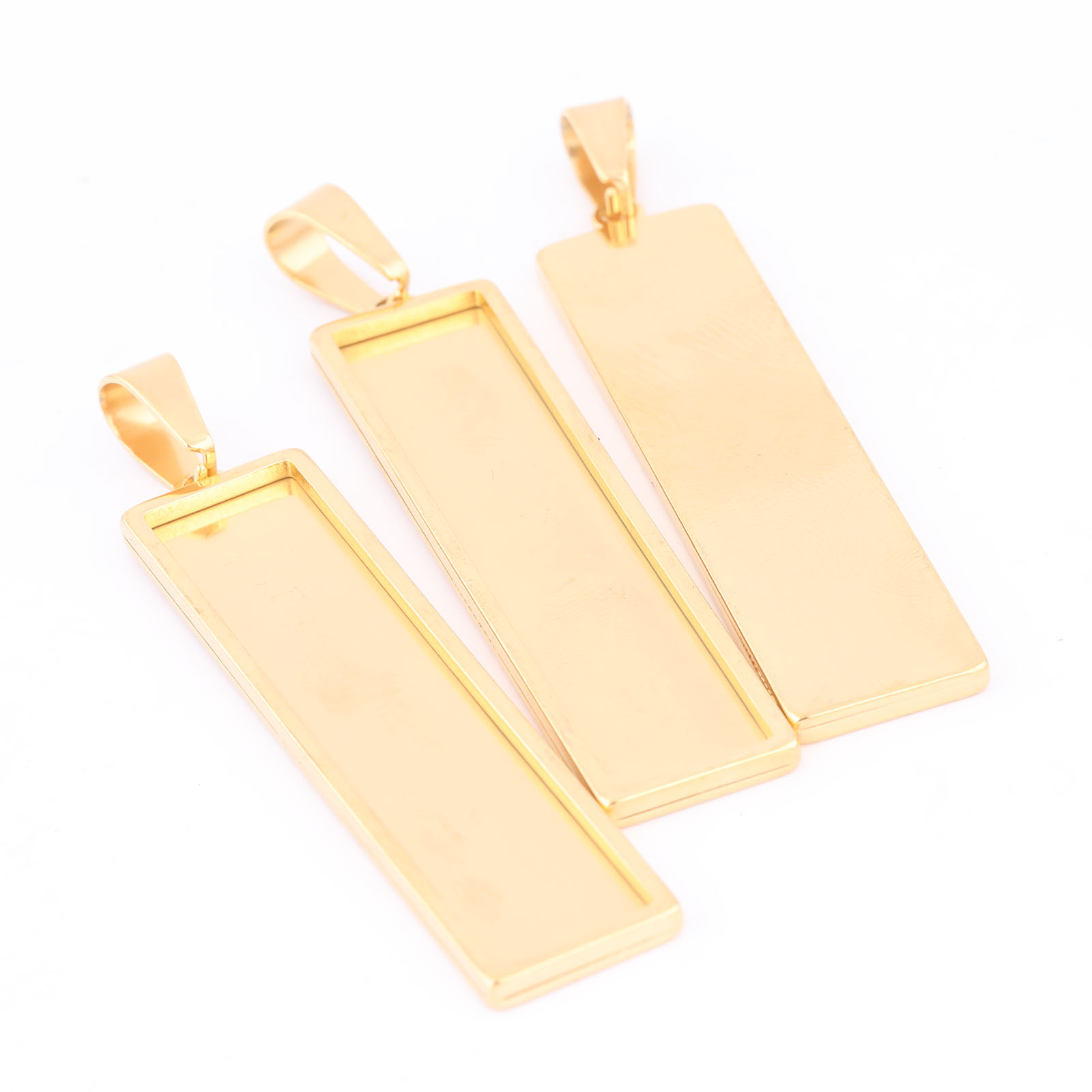 Colgante de cabujón rectangula - Bezels Set Pendant reseña y precio