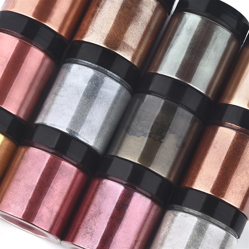 50g brillo metálico oro plata  - Resin Pigment Set reseña y precio