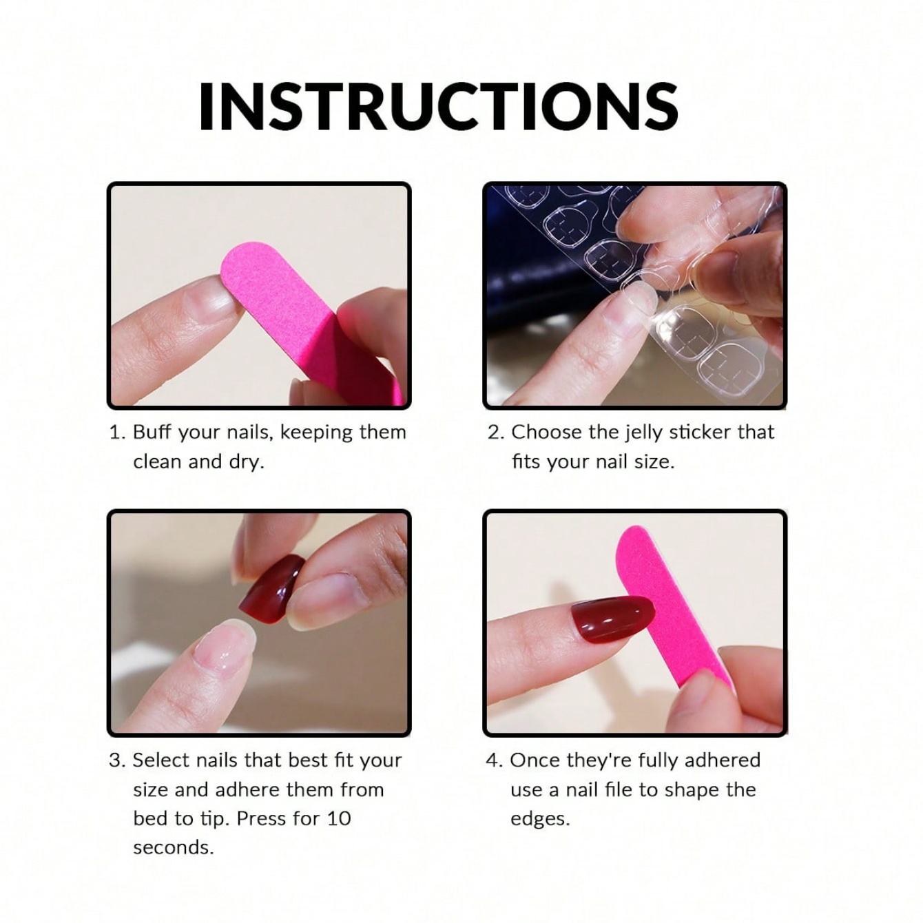 10 Uñas Postizas Cortas Cuadra - Resin Craft Material reseña y precio